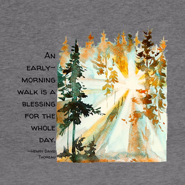 Henry David Thoreau Quote - An early-morning walk by Underthespell